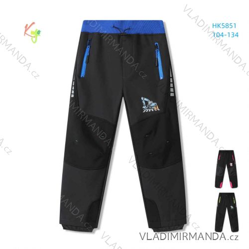 Long softshell warm trousers for children's boys and girls (104-134) KUGO HK5851