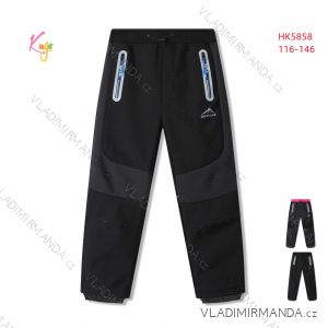 Warm softshell trousers for children, girls and boys (116-146) KUGO HK5858