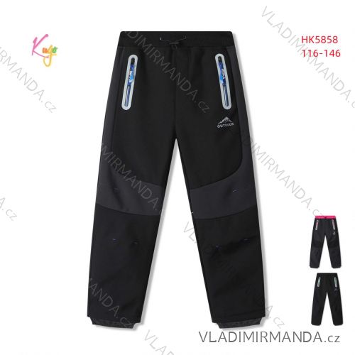 Warm softshell trousers for children, girls and boys (116-146) KUGO HK5858