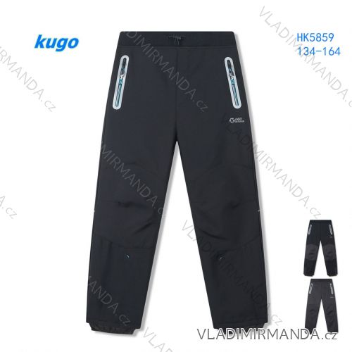 Long softshell warm trousers for boys (134-164) KUGO HK5859