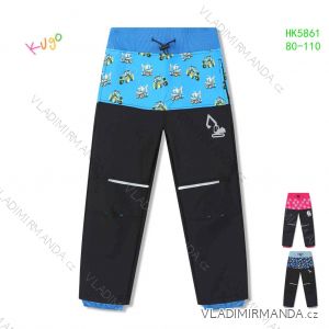 Softshell pants insulated with fleece for children's girls and boys (80-110) KUGO HK5861