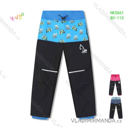 Softshell pants insulated with fleece for children's girls and boys (80-110) KUGO HK5861