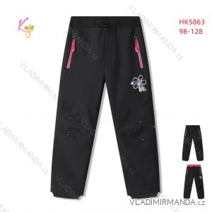 Softshell pants insulated with fleece for children's girls and boys (98-128) KUGO HK5863
