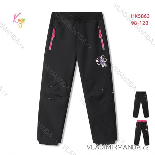 Softshell pants insulated with fleece for children's girls and boys (98-128) KUGO HK5863