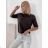 Women's oversized short sleeve knitted sweater (44/46/48 ONE SIZE) ITALIAN FASHION IMD26106