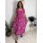Women's short sleeve summer dress FIORE (S/M/L ONE SIZE) ITALIAN FASHION IMSM25019