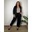 Elegant sweatpants with belt, women's oversized (42/44/46 ONE SIZE) ITALIAN FASHION IM4260310 44/46/48 wine