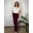 Elegant sweatpants with belt, women's oversized (42/44/46 ONE SIZE) ITALIAN FASHION IM4260310 44/46/48 wine