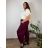 Elegant sweatpants with belt, women's oversized (42/44/46 ONE SIZE) ITALIAN FASHION IM4260310 44/46/48 wine