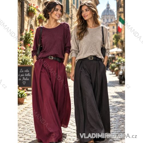 Women's Oversized Knitted Long Sleeve Sweater (S/M ONE SIZE) ITALIAN FASHION IMSN2416125