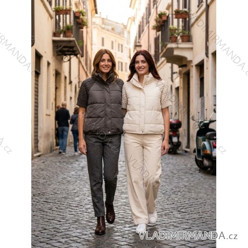 Women's Long Sleeve Jacket (S/M ONE SIZE) ITALIAN FASHION IMWB232761 S / M / L dark brown