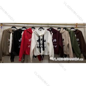 Women's oversized long sleeve pullover hoodie (46/48/50 ONE SIZE) ITALIAN FASHION IMC26294