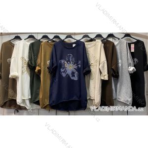 Women's long sleeve pullover T-shirt, oversized (52/54/56 ONE SIZE) ITALIAN FASHION IMC26299