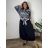 Women's long pleated skirt with belt, oversized (44/46/48 ONE SIZE) ITALIAN FASHION IM4260315
