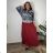 Women's long pleated skirt with belt, oversized (44/46/48 ONE SIZE) ITALIAN FASHION IM4260315 44/46/48 black