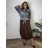 Women's long pleated skirt with belt, oversized (44/46/48 ONE SIZE) ITALIAN FASHION IM4260315 44/46/48 black