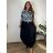 Women's long pleated skirt with belt, oversized (44/46/48 ONE SIZE) ITALIAN FASHION IM4260315