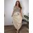 Women's long pleated skirt with belt, oversized (44/46/48 ONE SIZE) ITALIAN FASHION IM4260315