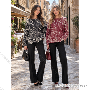 Women's Oversized Knitted Long Sleeve Sweater (S/M ONE SIZE) ITALIAN FASHION IMSN2416125
