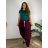Women's Long Summer Pants with Belt (S/M ONE SIZE) ITALIAN FASHION IMD24080  šedá tmavá