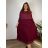 Women's long sleeve corduroy cotton dress, oversized (46/48/50 ONE SIZE) ITALIAN FASHION IM4260322  wine