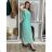 Long casual short sleeve women's dress, oversized (42/44/46 ONE SIZE) ITALIAN FASHION IMD2525370 S / M / L light mint