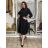 Women's Long Sleeve Belted Shirt Dress (S/M ONE SIZE) ITALIAN FASHION  IMPSS260002/DUR