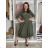 Women's Long Sleeve Belted Shirt Dress (S/M ONE SIZE) ITALIAN FASHION  IMPSS260002/DUR S / M / L black