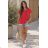 T-shirt with short sleeves, women's neon (uni sl) ITALIAN MODEL IM518026 S / M / L red