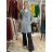 Summer dress oval short sleeve women's oversized (50/52/54 ONE SIZE) ITALIAN FASHION IM425011
