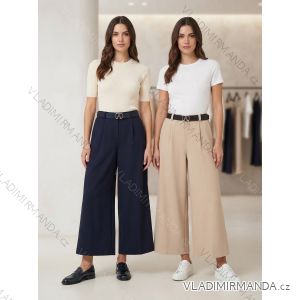 Elegant oversize long wide-leg trousers with belt for women (S/M/L ONE SIZE) ITALIAN FASHION IM3262969