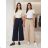 Elegant oversize long wide-leg trousers with belt for women (S/M/L ONE SIZE) ITALIAN FASHION IM3262969 S / M / L beige