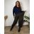 Women's Long Chiffon Short Sleeve Dress (S/M ONE SIZE) ITALIAN FASHION IMWGS231048 46/48/50 black