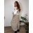 Women's Long Chiffon Short Sleeve Dress (S/M ONE SIZE) ITALIAN FASHION IMWGS231048 46/48/50 black
