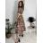 Dress with 3/4-sleeve ladies pocket (uni sl) ITALIAN Fashion IMWD20529 Brown S / M / L