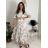 Dress with 3/4-sleeve ladies pocket (uni sl) ITALIAN Fashion IMWD20529 Brown S / M / L