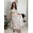 Dress with 3/4-sleeve ladies pocket (uni sl) ITALIAN Fashion IMWD20529 Brown S / M / L