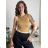 Women's strappy crop top (S/M ONE SIZE) ITALIAN FASHION IMPLP2309080050 dark brown XS/S/M