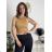 Women's strappy crop top (S/M ONE SIZE) ITALIAN FASHION IMPLP2309080050 dark brown XS/S/M