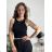 Women's strappy crop top (S/M ONE SIZE) ITALIAN FASHION IMPLP2309080050 dark brown XS/S/M