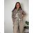 Women's Long Sleeve Jacket (S/M ONE SIZE) ITALIAN FASHION IMWB232761  Brown
