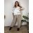 Women's Long Sleeve Jacket (S/M ONE SIZE) ITALIAN FASHION IMWB232761  Brown