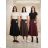 Women's long skirt with belt MARIA (S/M/L ONE SIZE) ITALIAN FASHION IMPLU26G03392 S / M / L wine
