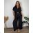 Summer dress oval short sleeve women's oversized (50/52/54 ONE SIZE) ITALIAN FASHION IM425011