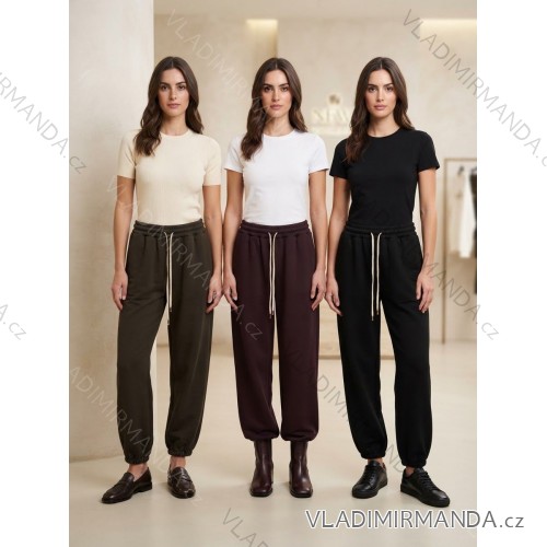Women's cotton camouflage sweatpants (S/M/L ONE SIZE) ITALIAN FASHION IMC251116 S / M / L black