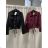 Women's elegant party long sleeve dress (S/M ONE SIZE) ITALIAN FASHION IM322282 S / M / L black