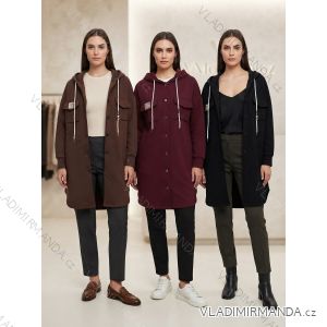 Women's Long Sleeve Hooded Lamb Coat (S/M/L ONE SIZE) ITALIAN FASHION IMWDD24257