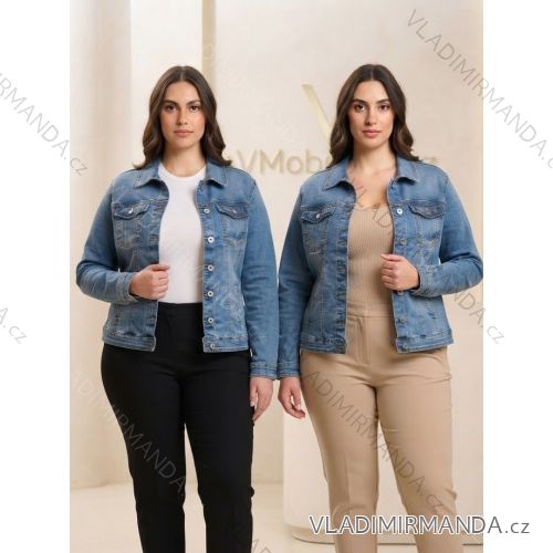 Women's short denim jacket (2XL-6XL) MOON GIRL MOG26GYD2609B/DUR