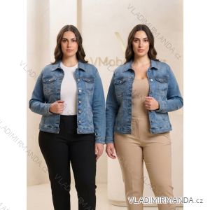 Women's short denim jacket (2XL-6XL) MOON GIRL MOG26GYD2609B/DUR