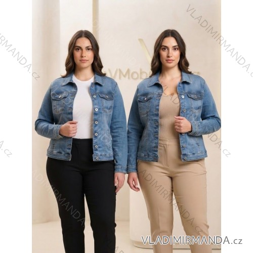 Women's short denim jacket (2XL-6XL) MOON GIRL MOG26GYD2609B/DUR 2XL blue